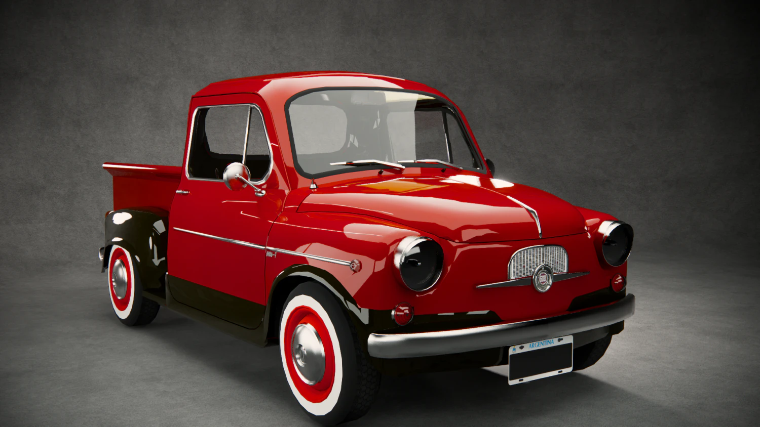 Fiat 600 - F600 Pick Up Prototipo 3D Model .c4d .max .obj .3ds .fbx .stl .blend 