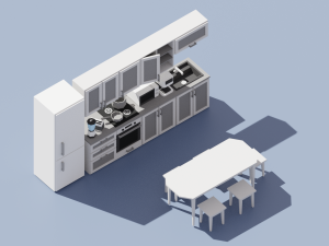 low-poly furniture pack 3D Модель