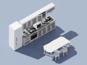 low-poly furniture pack 3D Model