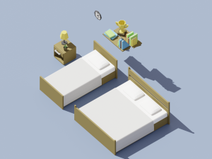 low-poly furniture pack 3D Модель
