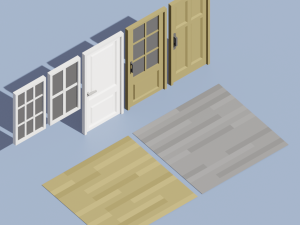 low-poly furniture pack 3D Модель