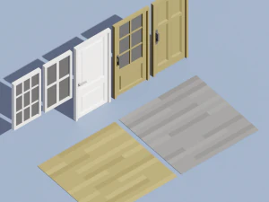 low-poly furniture pack 3D Model