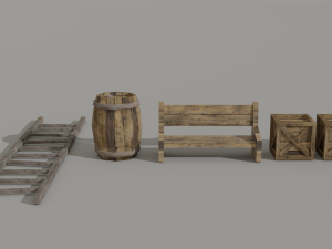 low-poly wild west saloon 3D Model