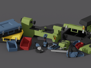 low-poly workshop pack 3D-Modell