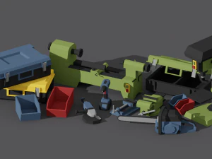 low-poly workshop pack 3D Model