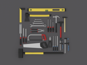 low-poly workshop pack 3D-Modell