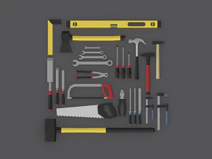 low-poly workshop pack 3D Model