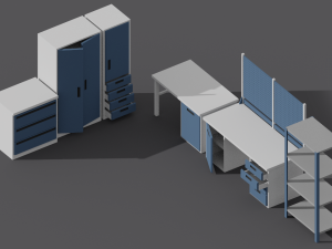 low-poly workshop pack 3D-Modell