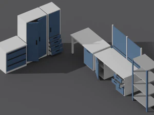 low-poly workshop pack 3D Model