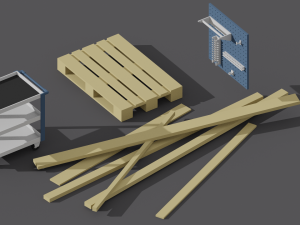 low-poly workshop pack 3D-Modell