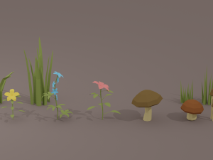 plants low poly pack 3D Model