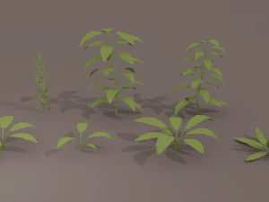 plants low poly pack 3D Model