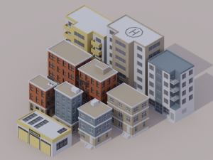 buildings pack 3D Model