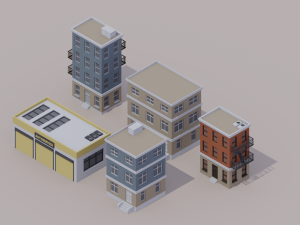 buildings pack Modèle 3D