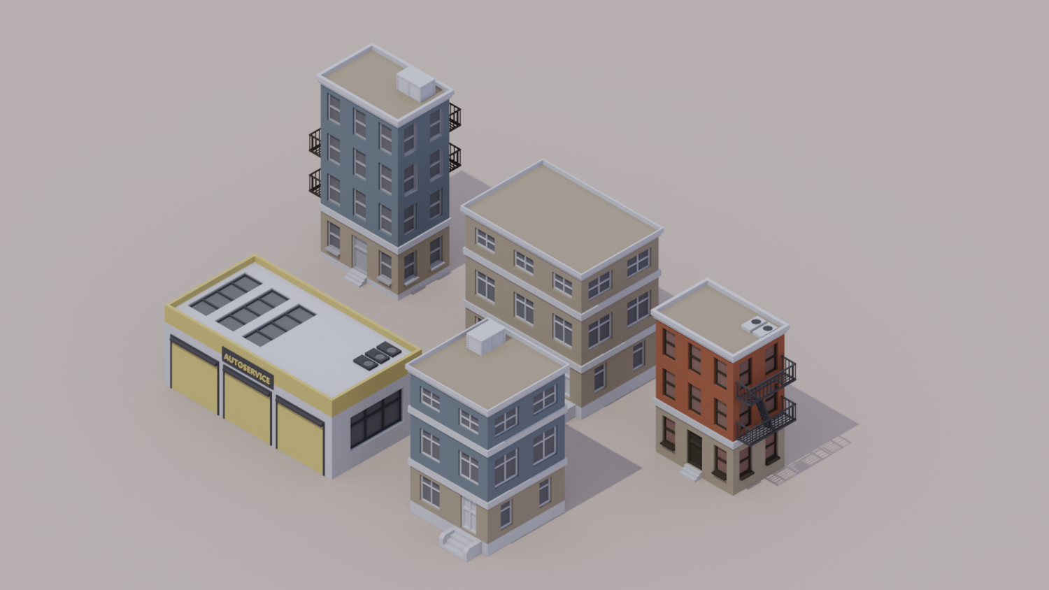 City base. 3d model building Pack. Russian buildings Pack 3d model.