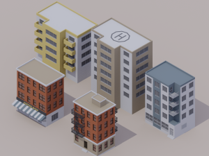 buildings pack Modèle 3D