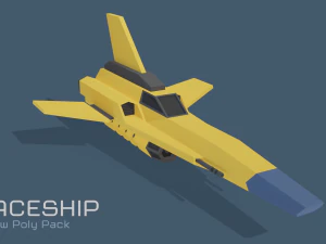 scifi space ship low-poly pack 3D Model