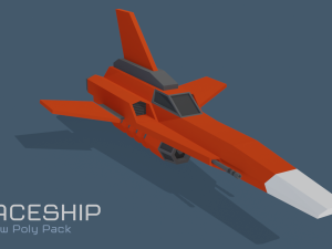 scifi space ship low-poly pack 3D Модель