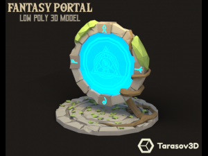 Fantasy Portal LowPoly 3D Model