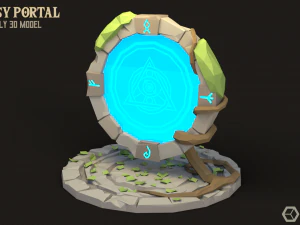 Fantasy Portal LowPoly 3D Model