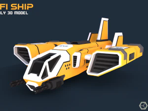 Sci-Fi Ship 3D Model