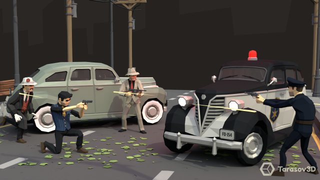 Mafia LowPoly Pack 3D Модель In Всё Для Игр 3DExport