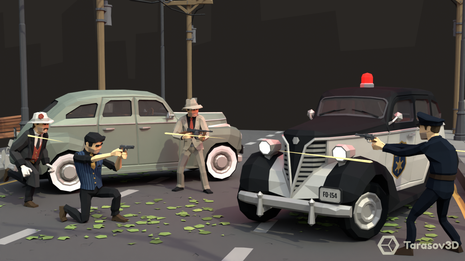 Mafia LowPoly Pack 3D Модель In Всё Для Игр 3DExport