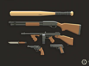 Mafia LowPoly Pack 3D Model