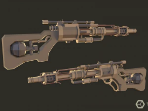 Steampunk Weapons LowPoly Pack 3D Model