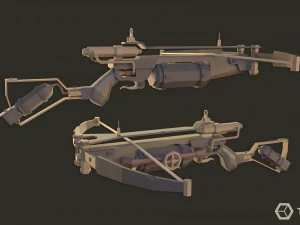 Steampunk Weapons LowPoly Pack 3D Model