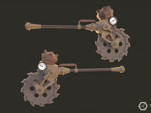 Steampunk Weapons LowPoly Pack 3D Model