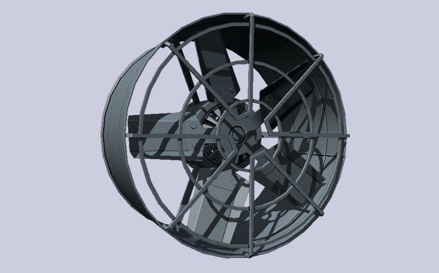 Industrial exhaust fan Modello 3D .c4d .max .obj .3ds .fbx .stl .blend 