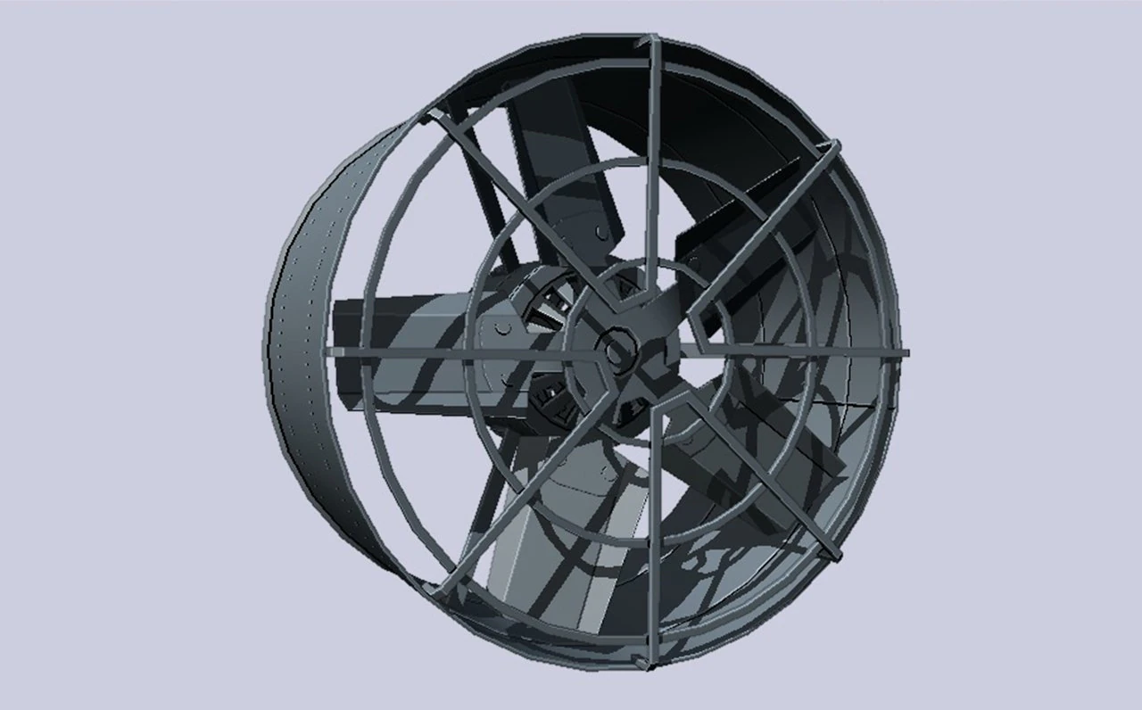 Industrial exhaust fan 3D Model .c4d .max .obj .3ds .fbx .stl .blend 
