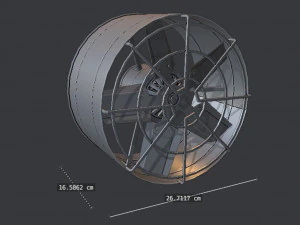 Industrial exhaust fan 3D Model