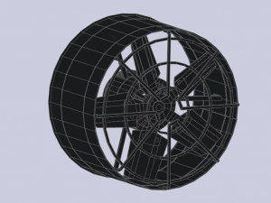 Industrial exhaust fan 3D Model