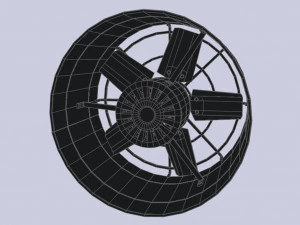 Industrial exhaust fan 3D Model