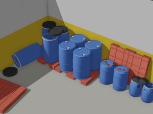 Industrial plastic barrels 3D मॉडल