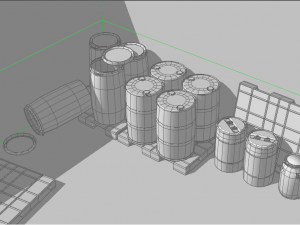 Industrial plastic barrels 3D मॉडल