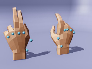 Hand rigged 3D Модель
