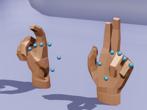 Hand rigged 3D Модель