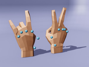 Hand rigged 3D Модель