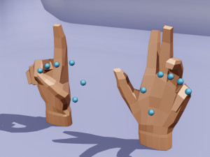 Hand rigged 3D Модель