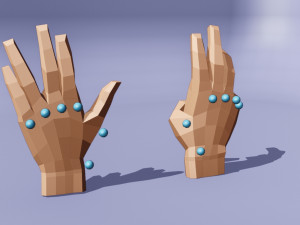 Hand rigged 3D Модель
