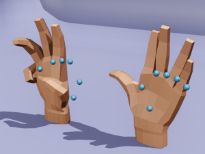 Hand rigged 3D Модель