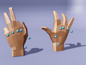 Hand rigged 3D Модель