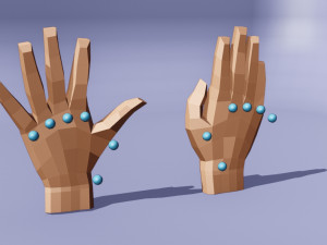Hand rigged 3D Модель