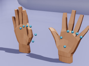 Hand rigged 3D Модель
