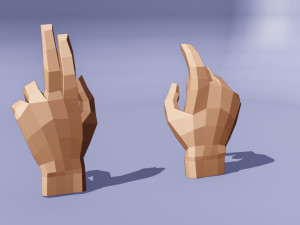Hand rigged 3D Модель