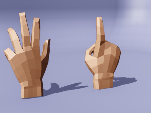 Hand rigged 3D Модель