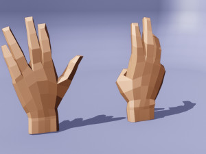 Hand rigged 3D Модель